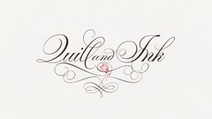 Typography calligraphy ink minimalistic