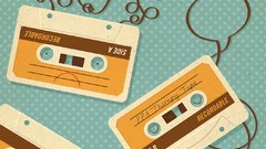 Typography cassette illustrations minimalistic artwork