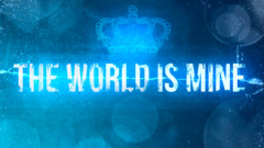 Typography Crown bokeh blue background digital art cyan blue