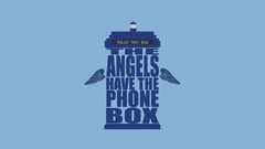Typography Doctor Who phone booth angels tardis weeping angel