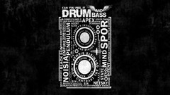 Typography drum and bass