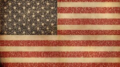 Typography flag American Flag USA text beige background