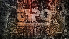 Typography grunge lettering numbers