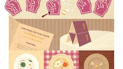 Typography illustrations minimalistic artwork