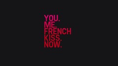 Typography kissing artwork