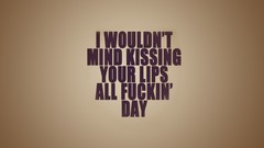 Typography kissing minimalistic