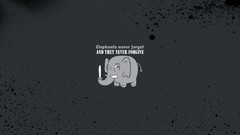 Typography Knives funny elephants minimalistic never forget