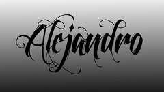 Typography lady gaga monochrome calligraphy gray background