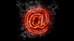 Typography mail black background