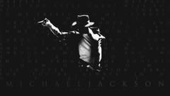 Typography Michael Jackson singers tribute grayscale