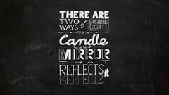 Typography monochrome Candles mirror gray wisdom gray background