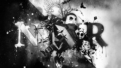 Typography monochrome Noir digital art