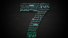 Typography numbers Seven