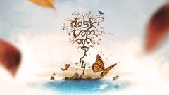 Typography ponds Desktopography foxes