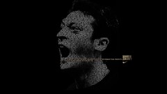 Typography Real Madrid turkish mesut özil typographic portrait