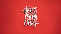 Typography red background