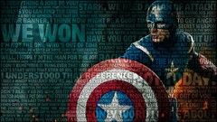 Typography shields superheroes captain america marvel comics 