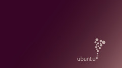 ubuntu Linux purple Simple Background Minimalism digital art