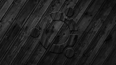 Ubuntu logos wood panels