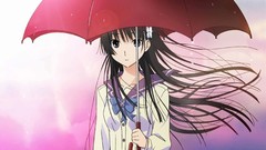 Umbrellas anime girls school uniforms sanka rea sankarea