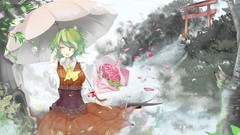 Umbrellas anime girls touhou kazami yuuka kirisame marisa alice 