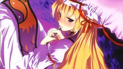 Umbrellas blondes anime girls touhou yakumo yukari video games 