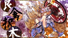 Umbrellas hats multicolor anime girls touhou tails yakumo ran 