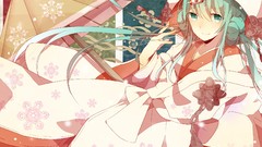 Umbrellas hatsune miku vocaloid hair ornaments yuki miku 