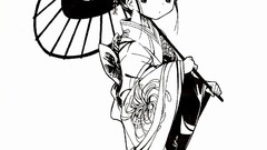 Umbrellas Princess Chibi kimono killer kara no kyoukai ryougi 