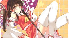 Umbrellas red eyes sitting red dress bows skirts blush long 