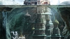 Underground Russian architecture split-view