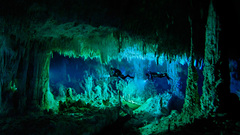 Underwater Bahamas rock formations