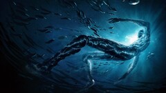 underwater fantasy art cyan blue