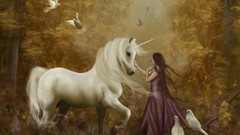 Unicorns fantasy art soft shading