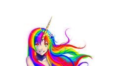 Unicorns rainbows bright soft