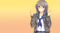 Uniforms glasses smiling meganekko