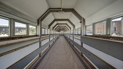 United Kingdom abandoned hospital buildings hallway