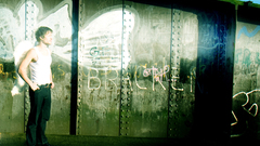 Urban graffiti angel girl