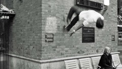 Urban grayscale parkour