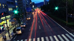 urban street City motion blur long exposure cityscape Asia road