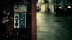 Urban streets phones cityscapes depth of field payphone