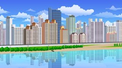 Urban vectors city skyline highrise