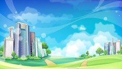 Urban vectors city skyline highrise