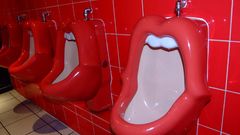 Urinal mouth humor design