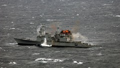 Uss hayler explodes high