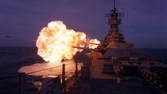 USS Missouri vehicles Broadside