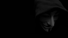 V for Vendetta Anonymous mask dark monochrome Simple Background
