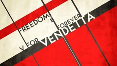 V for Vendetta digital art Typography Movies