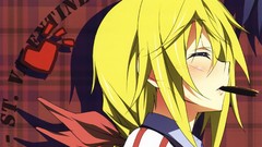 Valentine blondes closed eyes infinite stratos Dunois Charlotte