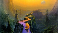 Valleys fantasy art rivers